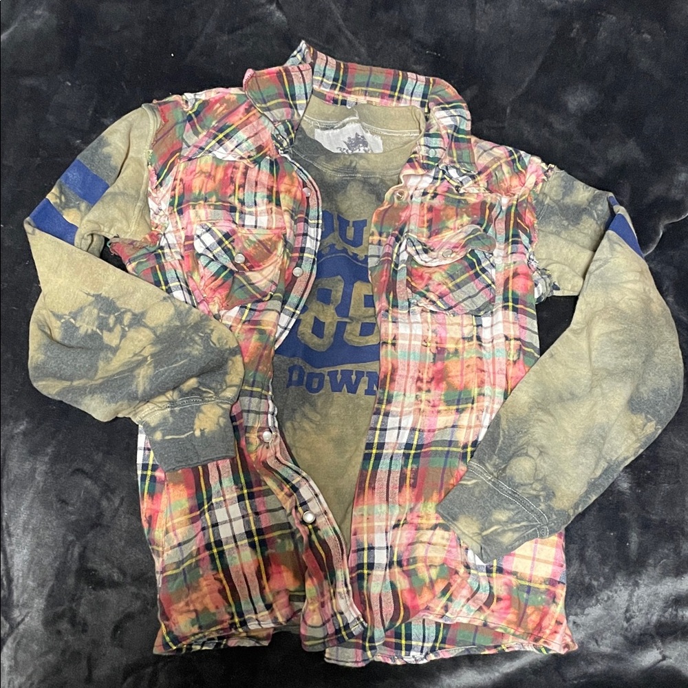 Plaid Multicolor sweatshirt combo